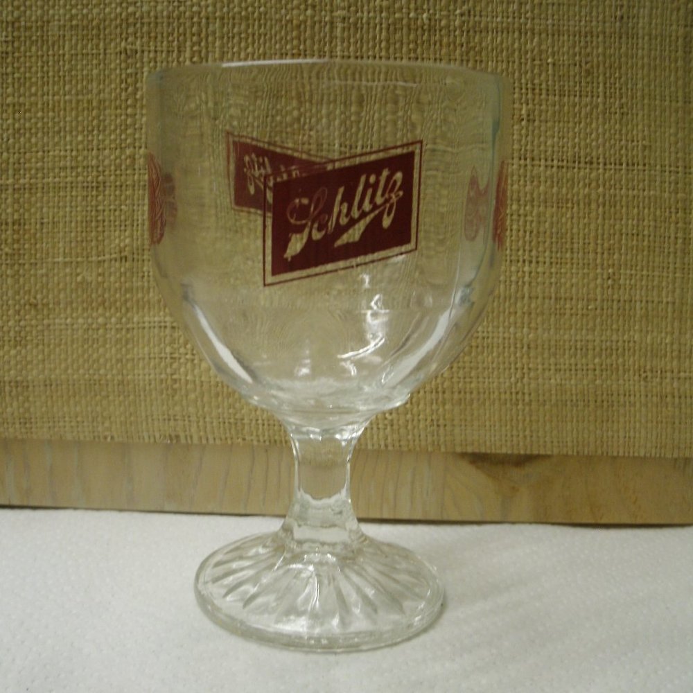Vintage Schlitz Beer Stem Glass